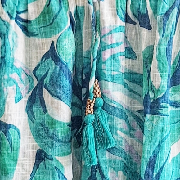 Blue Island Oversized Tropical Shorts Set Vacation Beach Coastal Cruise Summer - Picture 6 of 10